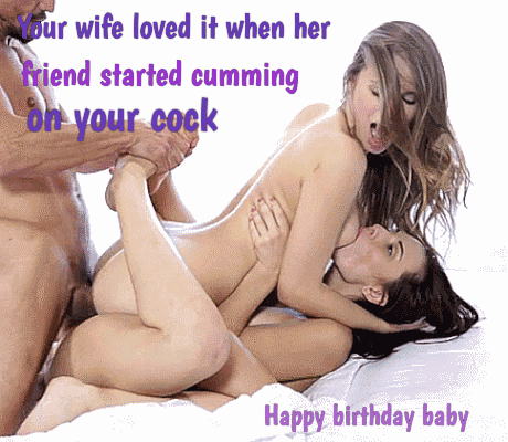 Birthday gift cumming, and wife loves it - Porn With Text