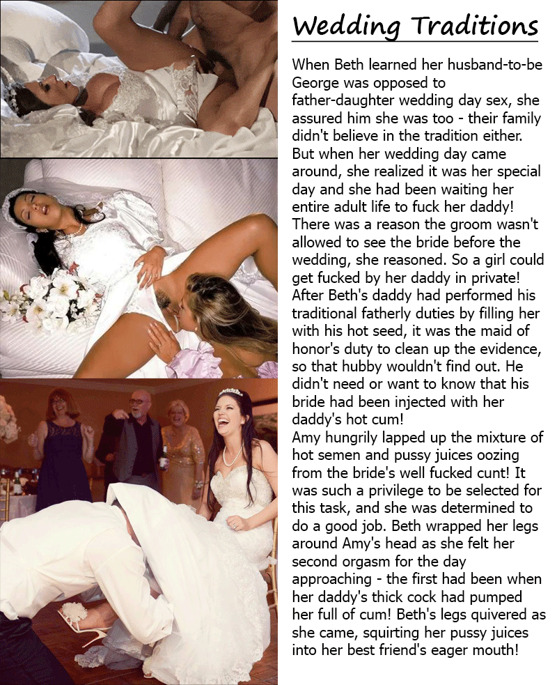 Bride - The maid of honor cleans up the bride - Porn With Text