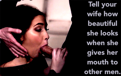 your wife sharing her mouth pic