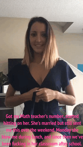 Porn Teacher Gang Fucked Captions - Married teacher starts fucking her student - Porn With Text