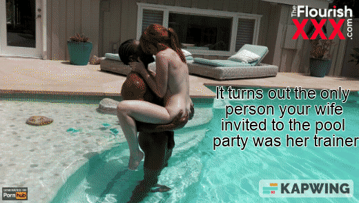 Blonde Pool Porn Caption - Your wife's pool party got a little wild! - Porn With Text