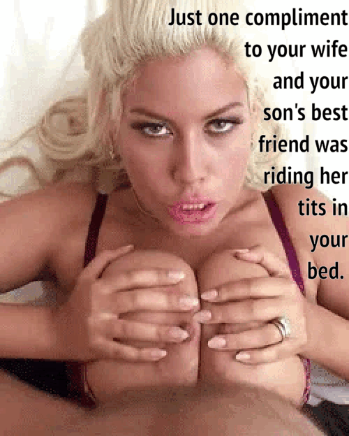 Fat Tits Captions - POV: fucking my best friend's married mom's big tits - Porn With Text