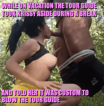340px x 346px - You thought she finally went a vacation without being tricked by someone  when she sucked and fucked the tour guide for the rest of the trip - Porn  With Text