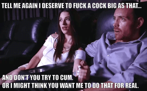 Watch Porn Captions - Cruel tease as watching porn together - Porn With Text