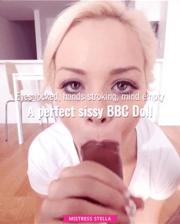 Blonde BBC Doll Sissy Caption