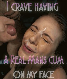 Crave Real Man's Cum On My Face Sissy Caption