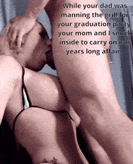 Fucking your friend's mom's cheating face for graduation