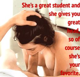 Getting a great blowjob from your favorite student