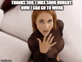 mom snacksmy cum before work everyday