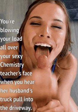 Nearly caught facializing your hot married teacher