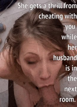You covered her in cum while her unsuspecting husband is home