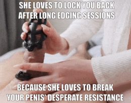Your pathetic cock always struggles but she always break it